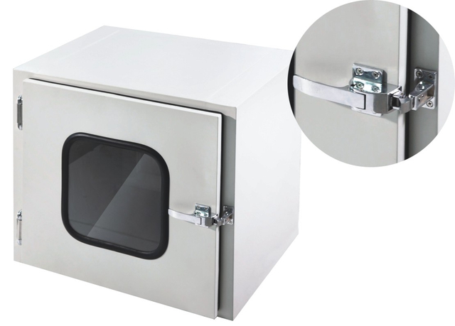 Caixa de passagem da janela de transferência farmacêutica