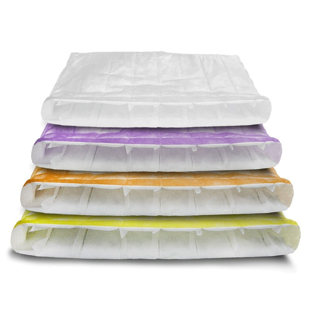 Material de filtro de ar sintético fundido por fusão de mídia de filtro de bolso 