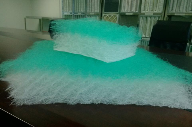 Pré-filtro de painel de fibra de vidro para cabine de pintura